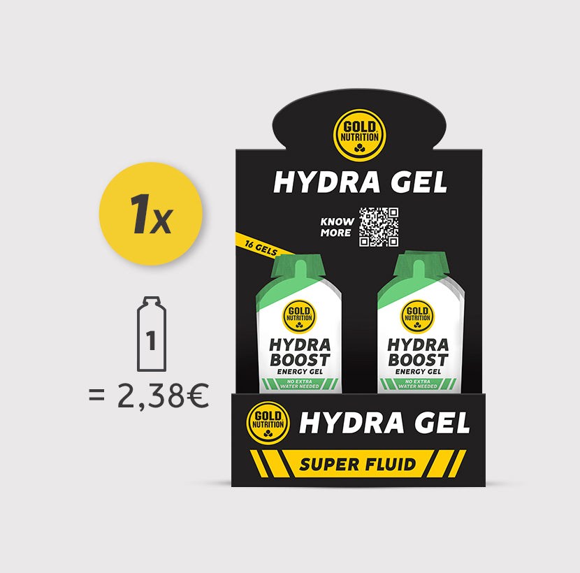 Caixa do gel Hydra Boost da GoldNutrition, com embalagem visualizando o produto em destaque, ideal para hidratação intensa da pele.